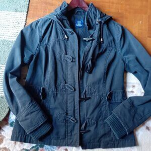 Reitmans Light Fall Toggle Zip-Up Hooded Jacket